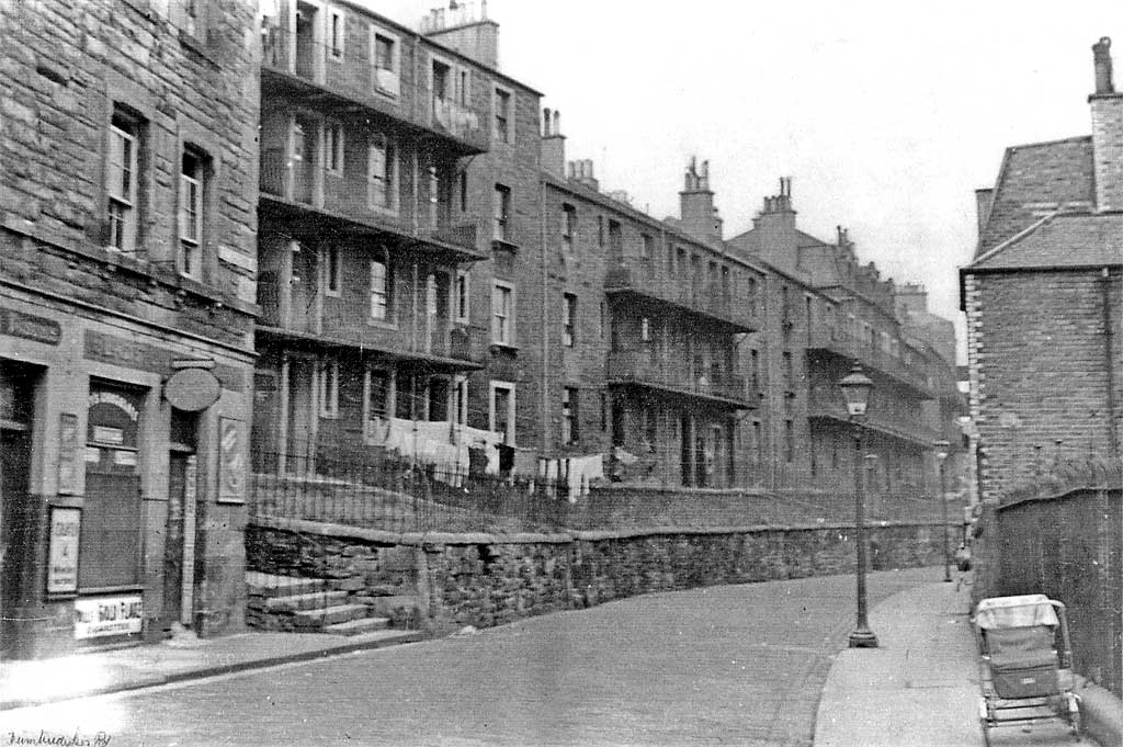 Jean Rae on the Second Balcony at 34 Dumbiedykes Road, around 1955