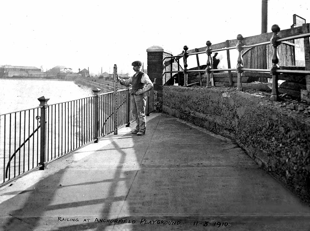 The site where the Devlin drinking fountain was places at Anchorfield