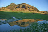 Arthur's Seat and Reflection from near St Leonard's Entrance to Holyrood Park