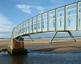 Belhaven Sands and Bridge at Dunbar and the Bass Rock, 2002