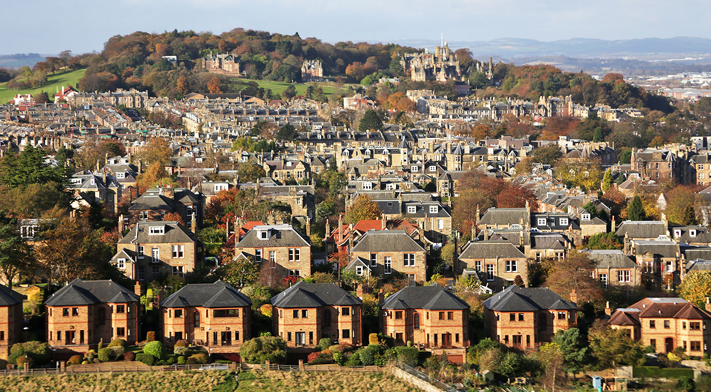 View to the West from Blackford Hill  -  looking towards Morningside and Easter Craiglockhart Hill