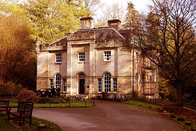 Looking NE towards Hermitage of Braid House, beside the Braid Burn