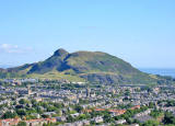 View to the NE from Blackford Hill towards Arthur's Seat in Holyrood Park