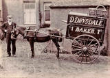 David Drysdale and his horse and cart at Broxburn, West Lothian,around 1910 -  before moving to his shop at 21 Arthur Street, West Lothian.