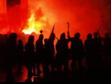 Calton Hill, 30 December 1994  -  Bonfire and Warriors