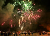 Fireworks on Calton Hill, following the torchlight Procession to mark the start of Edinburgh's New Year Celebrations  -  29 December 2005