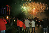 Fireworks on Calton Hill, following the torchlight Procession to mark the start of Edinburgh's New Year Celebrations  -  29 December 2005