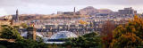 View from the Royal Botanic Gardens looking towards Calton Hill and the St James Centre