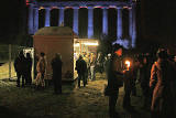 A snack bar on Calton Hill, following the torchlight Procession to mark the start of Edinburgh's New Year Celebrations  -  29 December 2005