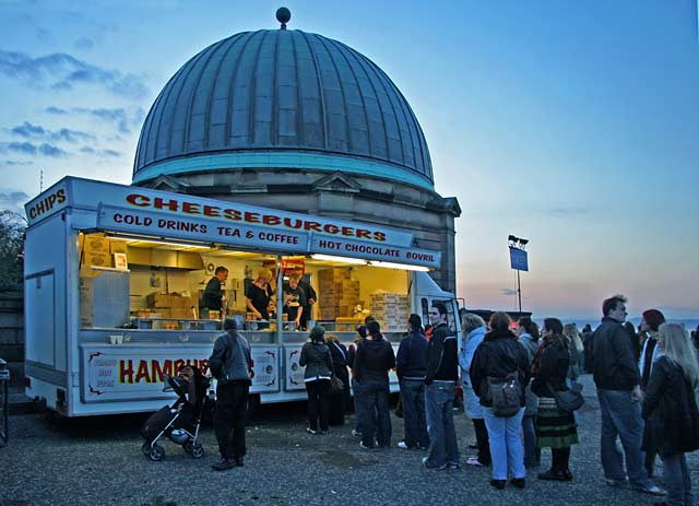 Snack Bar in front of the Observatory on Calton Hill - during the Beltane Festival on 30 April 2006