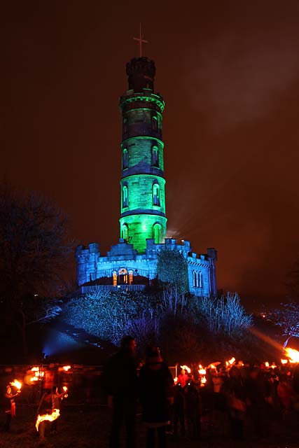 Photo taken at Calton Hill on the evening of the Torchlight Procession  -  December 30, 2011