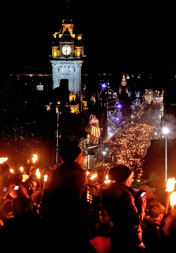 Photo taken at Calton Hill on the evening of the Torchlight Procession  -  December 30, 2011