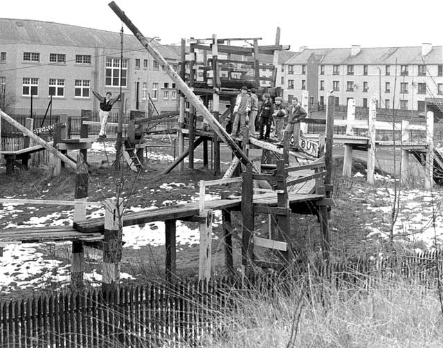 Children's playground 'The Venchie' - Craigmillar, in winter  -  which year?