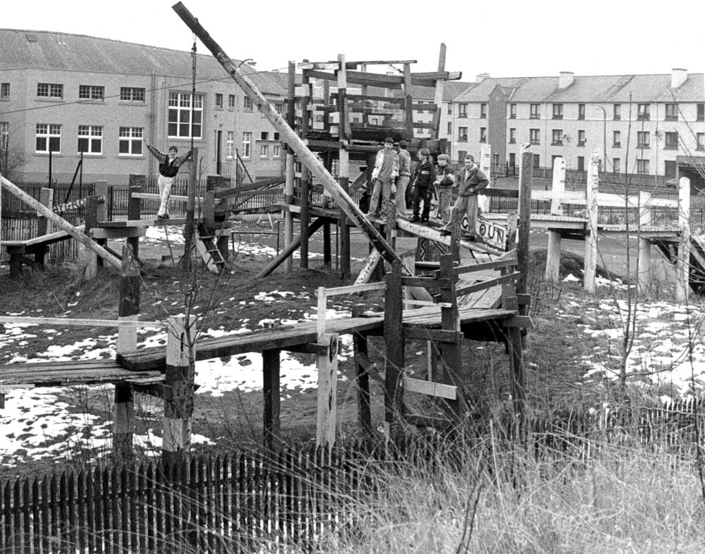 Children's playground 'The Venchie' - Craigmillar, in winter  -  which year?