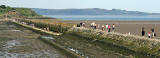 Causeway to Cramond Island at low tide  -  July 2006