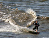 Kite surfing between Cramond and Silverknowes - July 2009