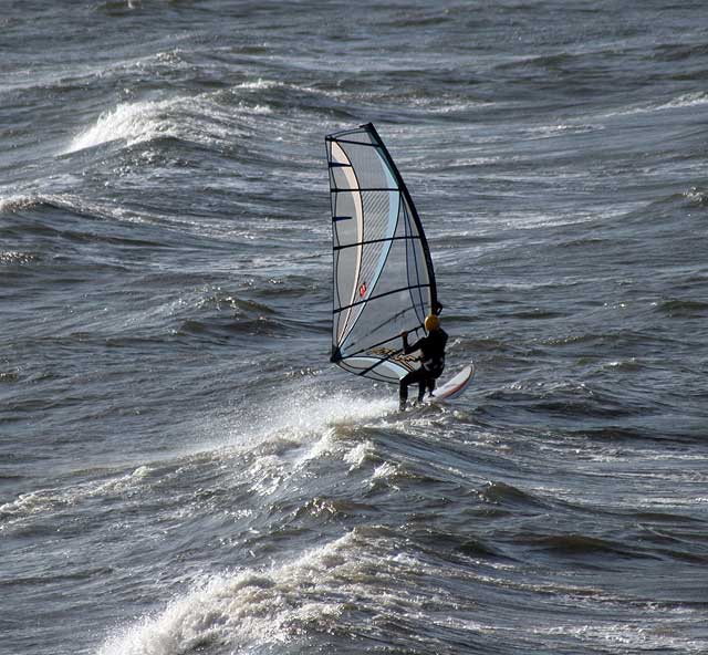 Windsurfing between Cramond and Silverknowes - July 2009