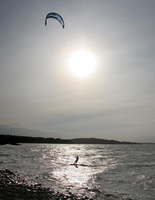 Kitesurfing between Cramond and Silverknowes - July 2009