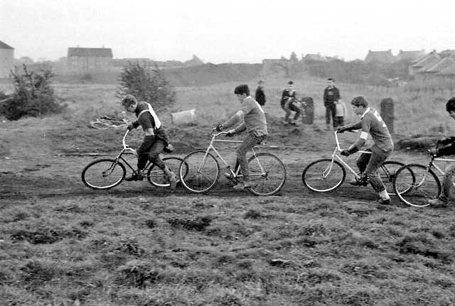 Cycle track beside Ferry Road, Davidon's Mains  -  1950s