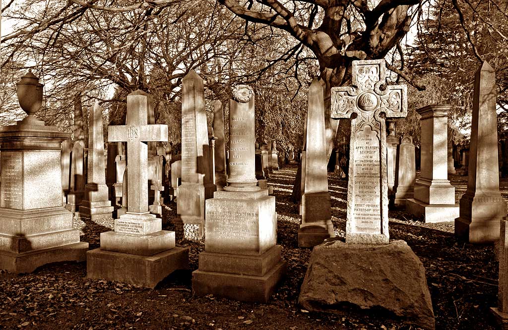 Dean Cemetery  -  Gravestones and Trees