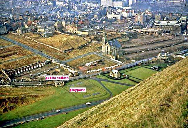 Looking down on Dumbiedykes following demolition - mid-1960s