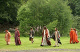 A scene from 'The Life of Jesus Christ' - a play presented at Dundas Castle  -  Jesus and His Disciples return from Lake Galilee