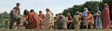 A scene from 'The Life of Jesus Christ' - a play presented at Dundas Castle  -  Jesus washes His Disciples' Feet at the Last Supper