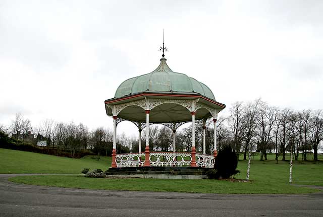 Detail on the bandstand in Dunfermline Public Park  -  Photographed February 2006