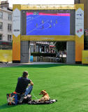 Watching the 2012 Paralympic Games on the Big Scteen in Festival Square