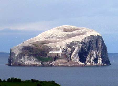 The Bass Rock, seen from outside the Seabird Centre, North Berwick