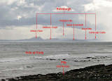 Looking towards Edinburgh from East Wemyss as a storm passes over the Forth  -  zoom-in