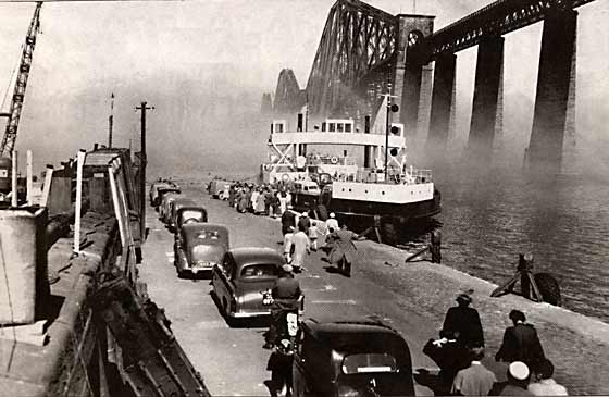 The Forth Rail Bridge and ferry at South Queensferry