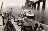The Forth Rail Bridge and an unidentified ferry boat on the Queensferry Passage in the 1950s