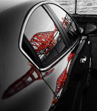 Reflections of the Forth Bridge (in a car parked at Queensferry) -  October 29, 2013