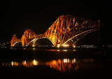 The Forth Bridge, floodlit - February 2014