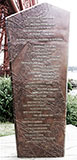 Front of the Memorial to those who died building the bridge  -  North Queensferry