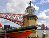 Boat, Lighthouse and Forth Bridge - North Queensferry