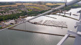 View to the SE  -  Looking down on Port Edgar from the Top of the South Tower