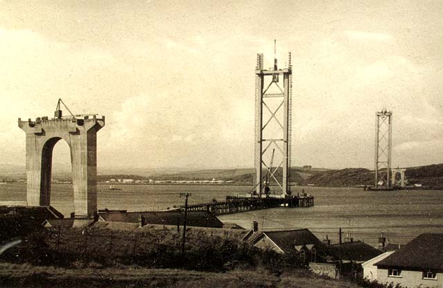 Forth Road Bridge under construction  -  1962-63