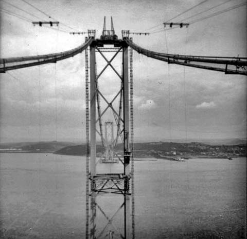 Forth Road Bridge under construction  -  1962