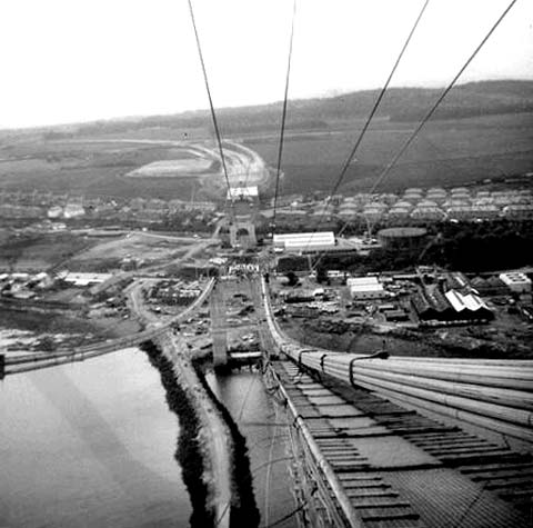 Forth Road Bridge under construction  -  1962