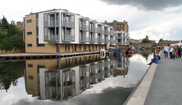 Fountainbridge  -  Union Canal  -  The site of old garages on the south bank