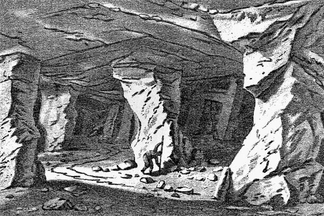 Engraving of Gilmerton Quarry - 1780