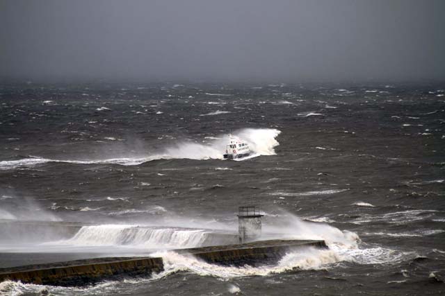 Forth Ports Pilots' boat and Granton Eastern Breakwater