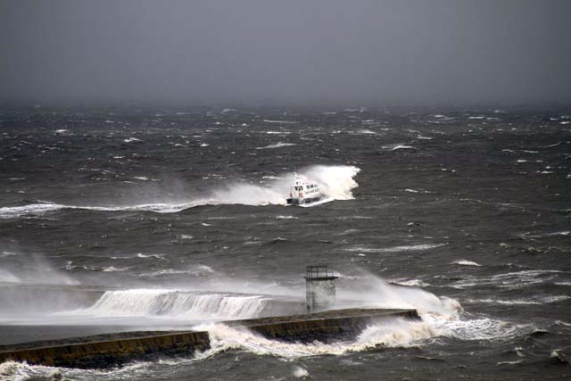 Forth Ports Pilots' boat and Granton Eastern Breakwater