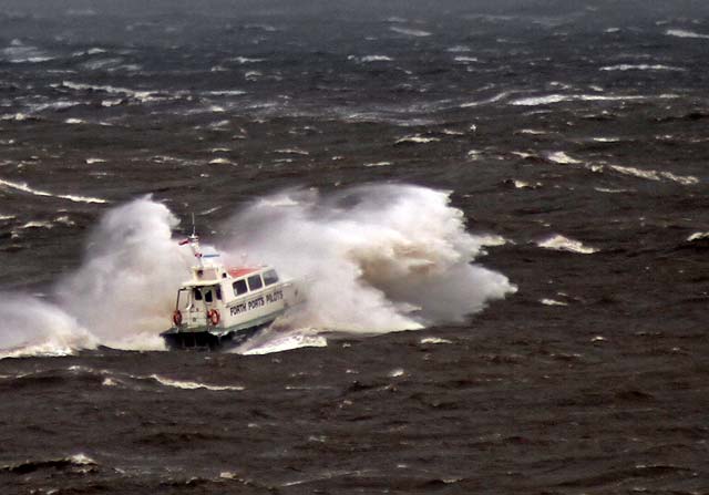 Forth Ports Pilots' boat and Granton Eastern Breakwater