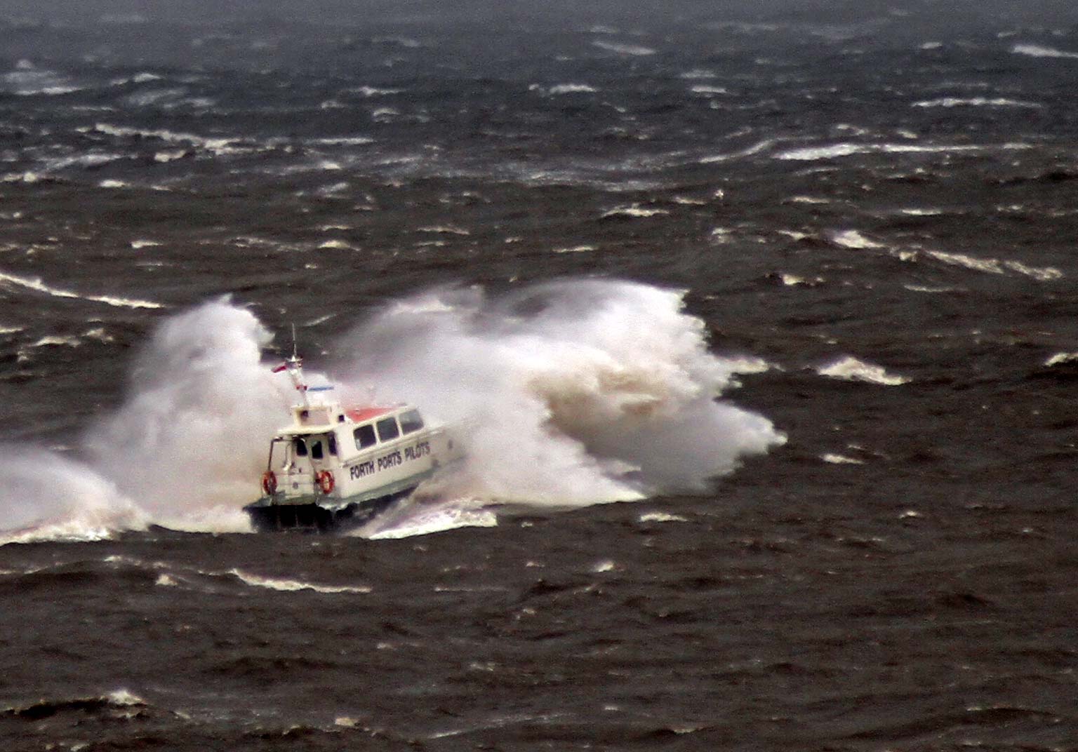 Forth Ports Pilots' boat and Granton Eastern Breakwater