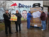Direct Aid Depot at West Harbour Road, Granton  -  Aid is about to leave for Syria  -  Christmas 2013