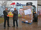 Direct Aid Depot at West Harbour Road, Granton  -  Aid is about to leave for Syria  -  Christmas 2013