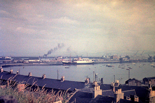 Looking down on Granton Harbour from Granton Road, 1960-62